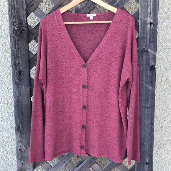 Ardene Sweaters - Ardene soft button up cardigan deep Rose